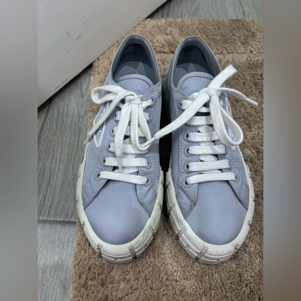 Prada Double Wheel Re-nylon gabardine sneakers
